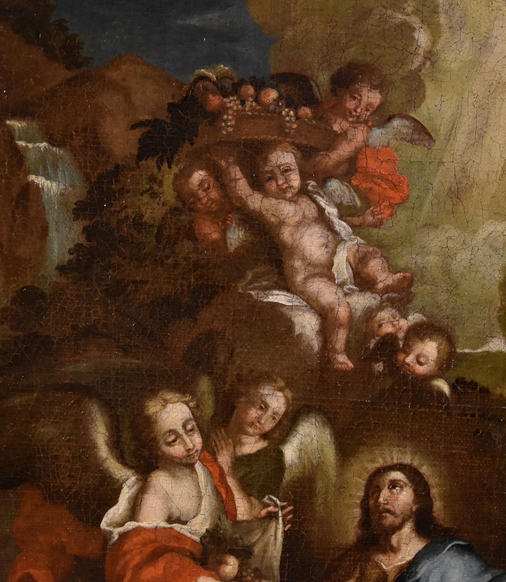 Christ Angels Pietro Da Cortona Paint Oil on canvas Old master 17th Century  Art For Sale 5