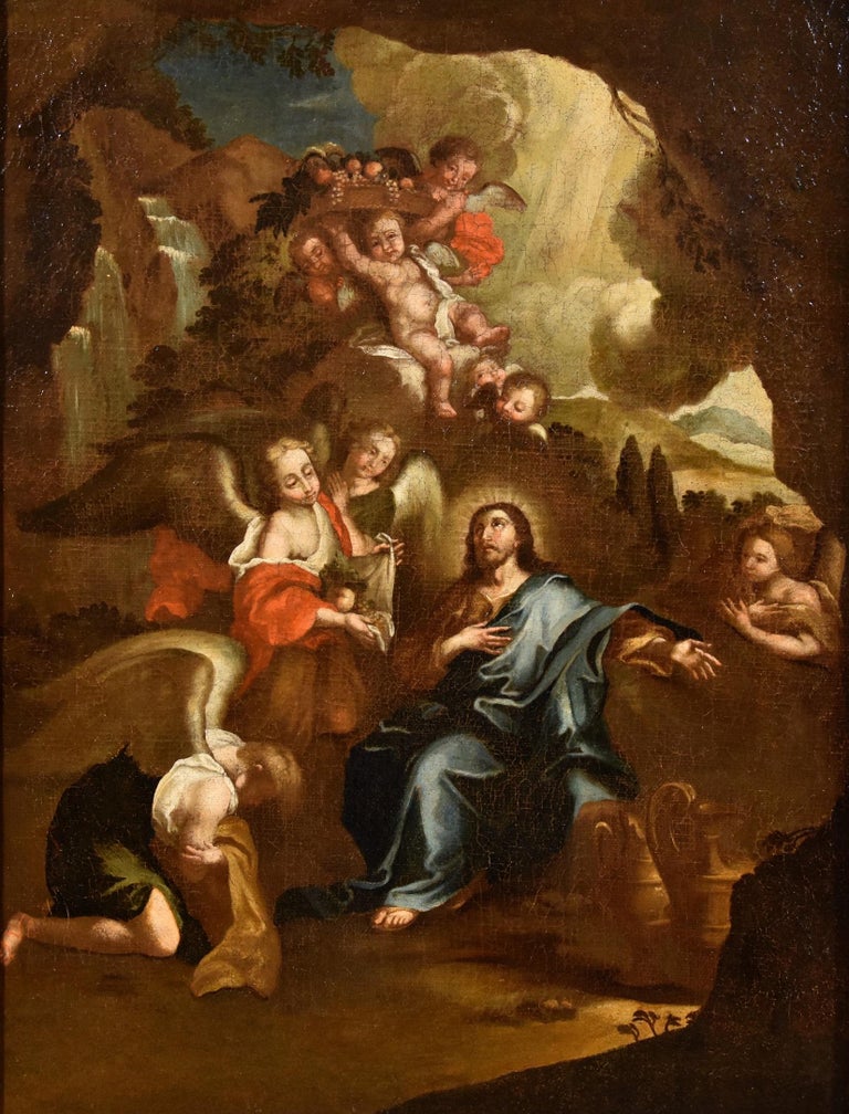Christ Angels Pietro Da Cortona Paint Oil on canvas Old master