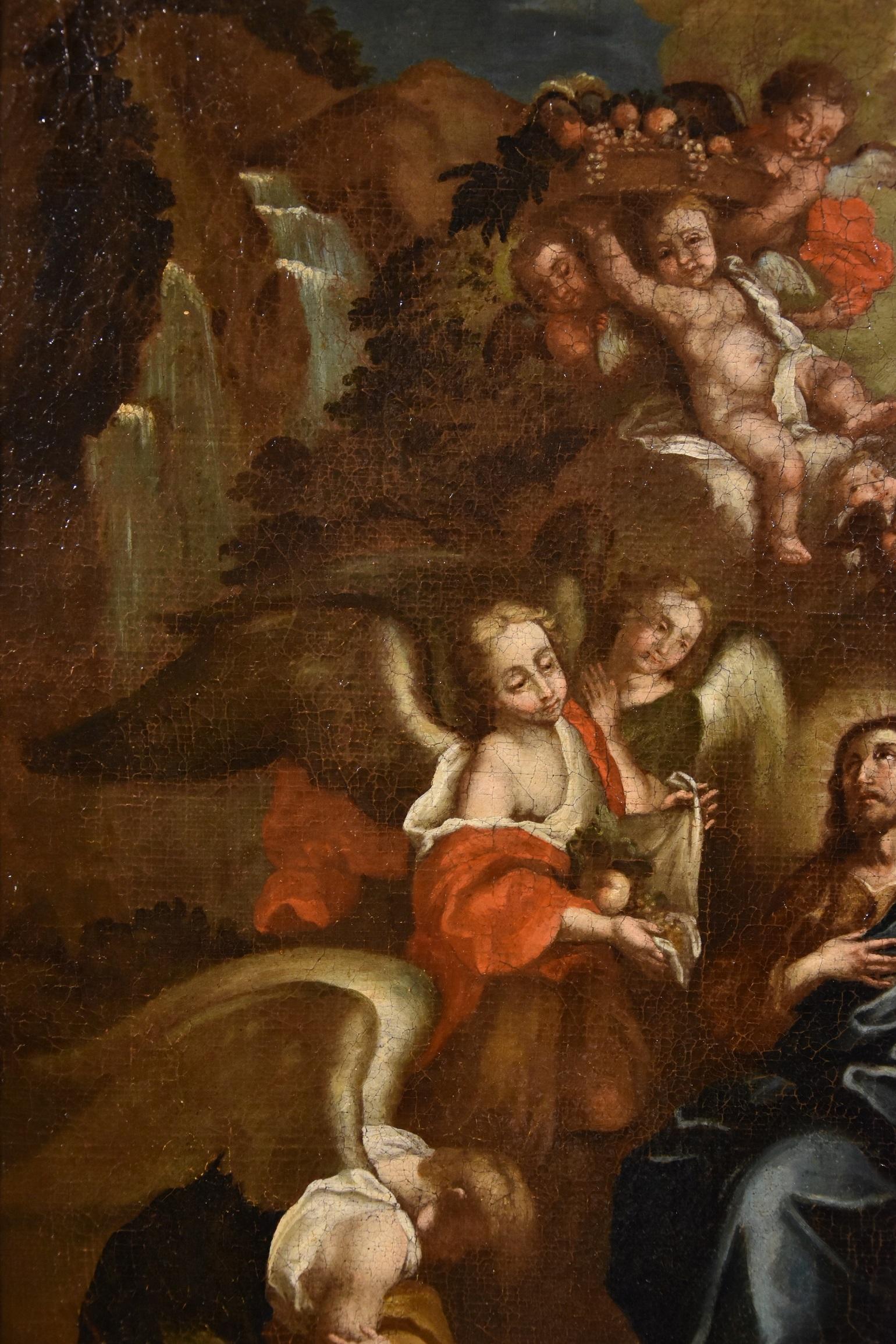 Christ Angels Pietro Da Cortona Paint Oil on canvas Old master 17th Century  Art For Sale 1
