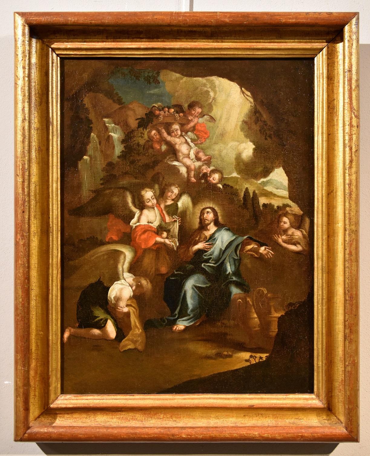 Christ Angels Pietro Da Cortona Paint Oil on canvas Old master 17th Century  Art