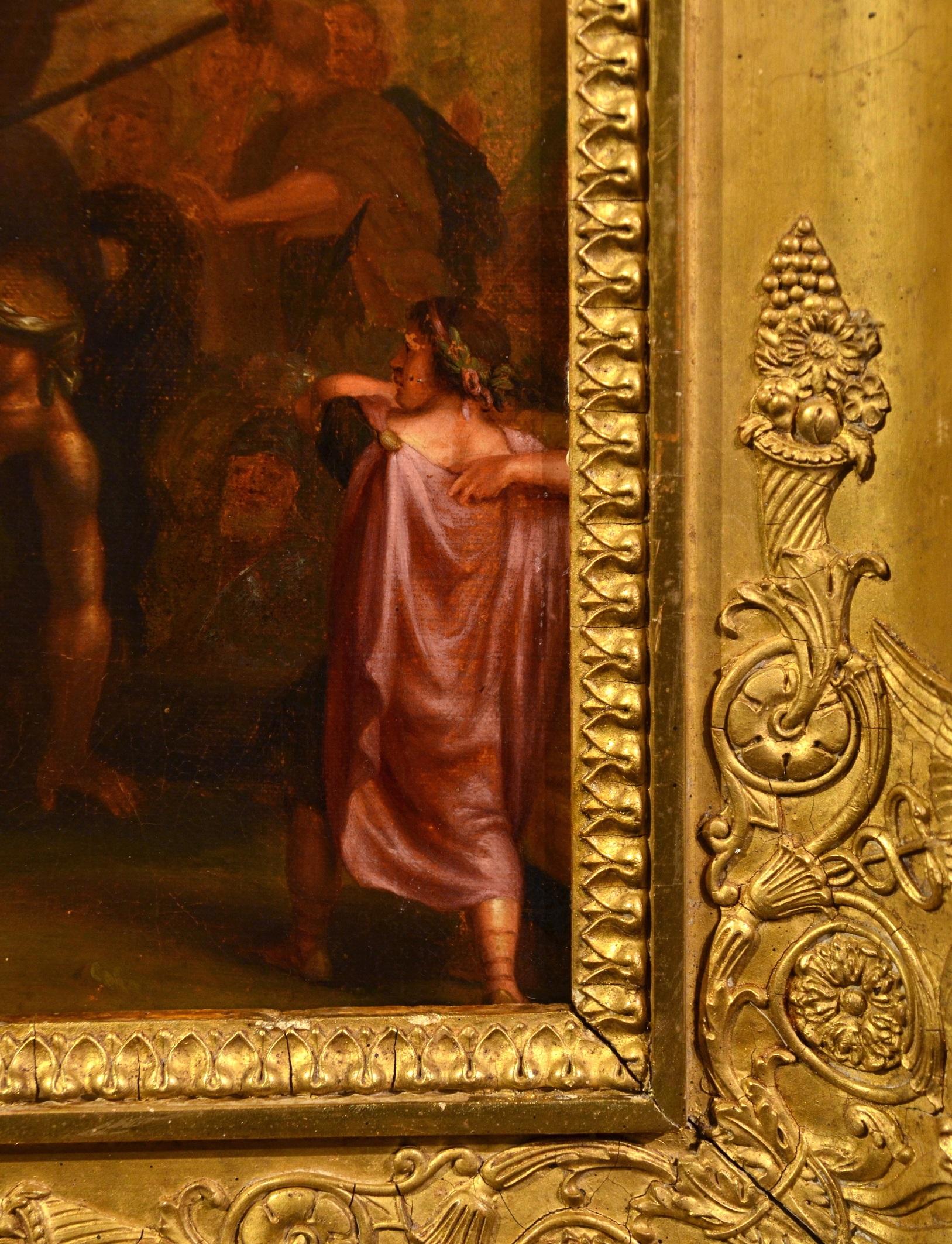 Princess Polissena Pietro Da Cortona Paint Oil on canvas Old master 18th Century For Sale 2