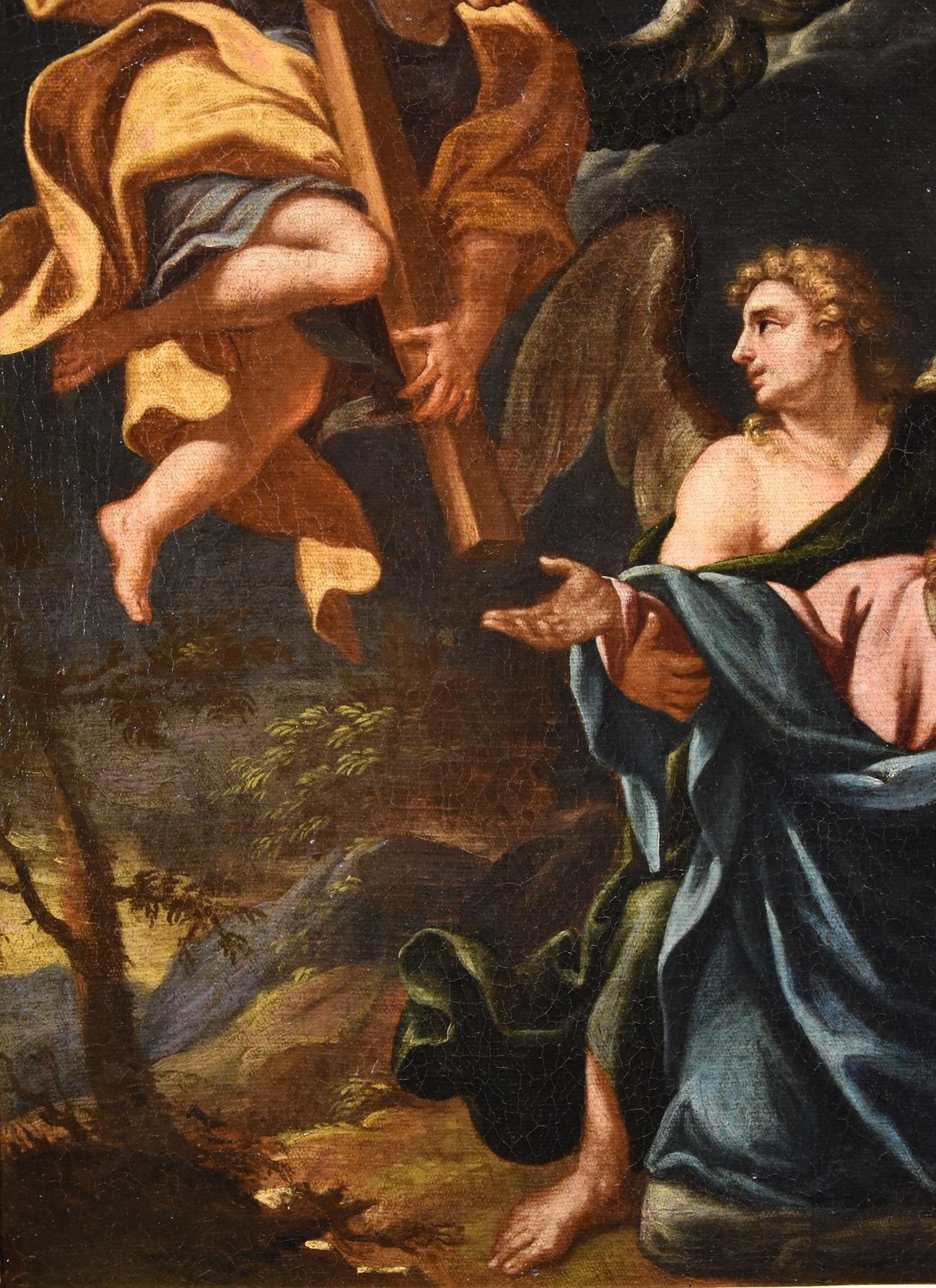 Christ Angels Pietro Da Cortona Paint 17th Century Oil on canvas Old master Art 6