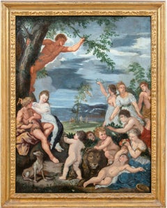 Workshop of Pietro da Cortona (Rome) - 17th century painting - Age of gold