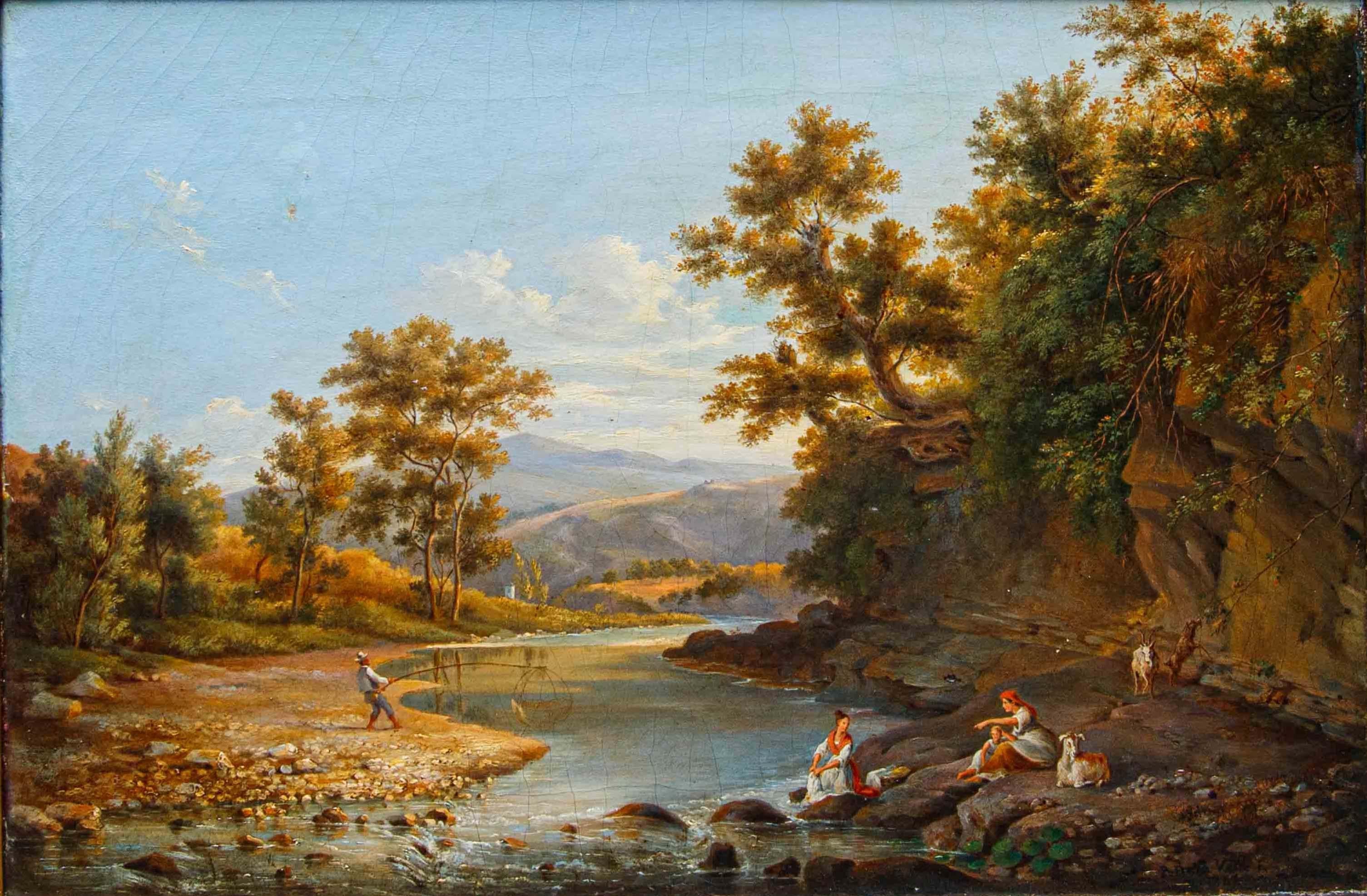 Di Pietro della Valle, Landschaft mit Fischern im Angebot 5