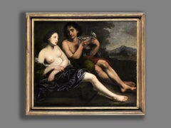 17th Century by Pietro della Vecchia Bacchus and Ceres Oil on canvas