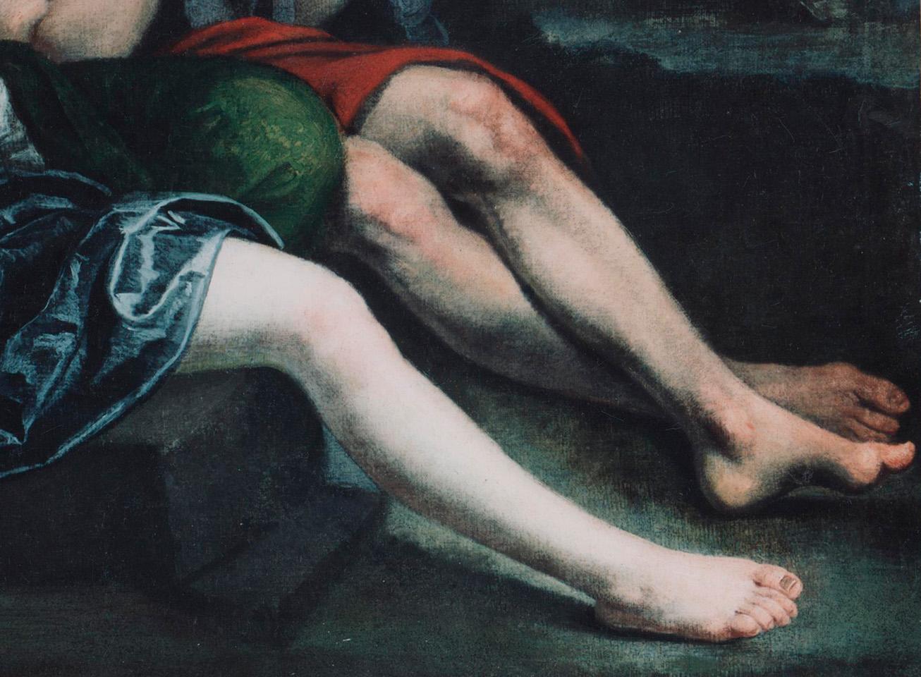 17th Century by Pietro della Vecchia Bacchus and Ceres Oil on canvas - Black Figurative Painting by Pietro Della Vecchia 