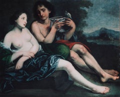17th Century by Pietro della Vecchia Bacchus and Ceres Oil on canvas