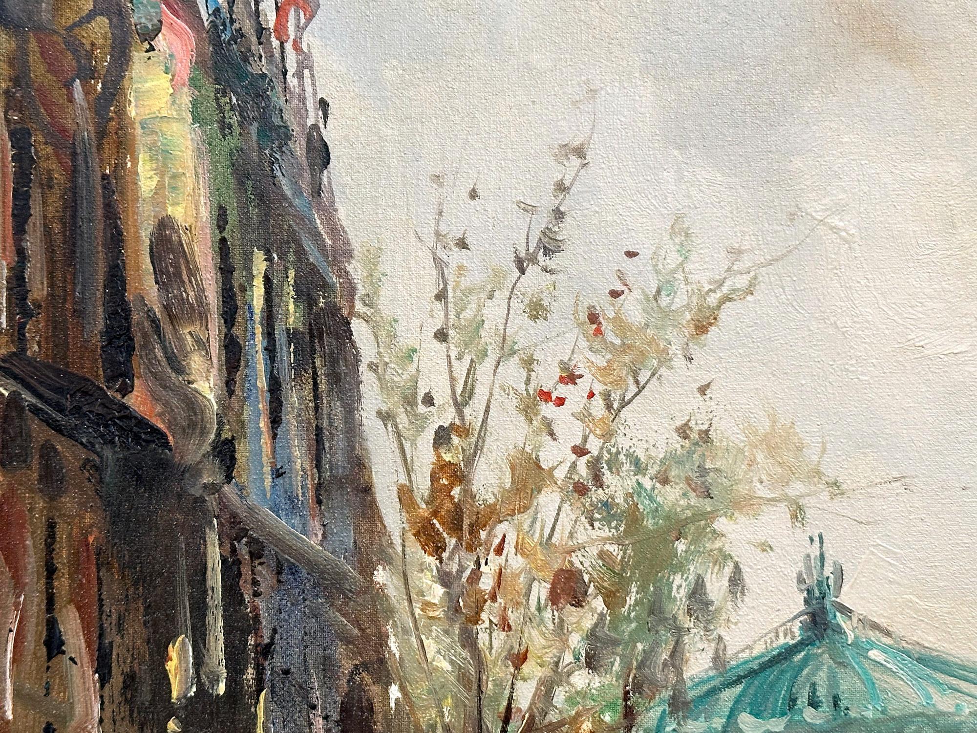 « Day by the Palais Garnier », peinture à l'huile post-impressionniste du 20e siècle encadrée en vente 7