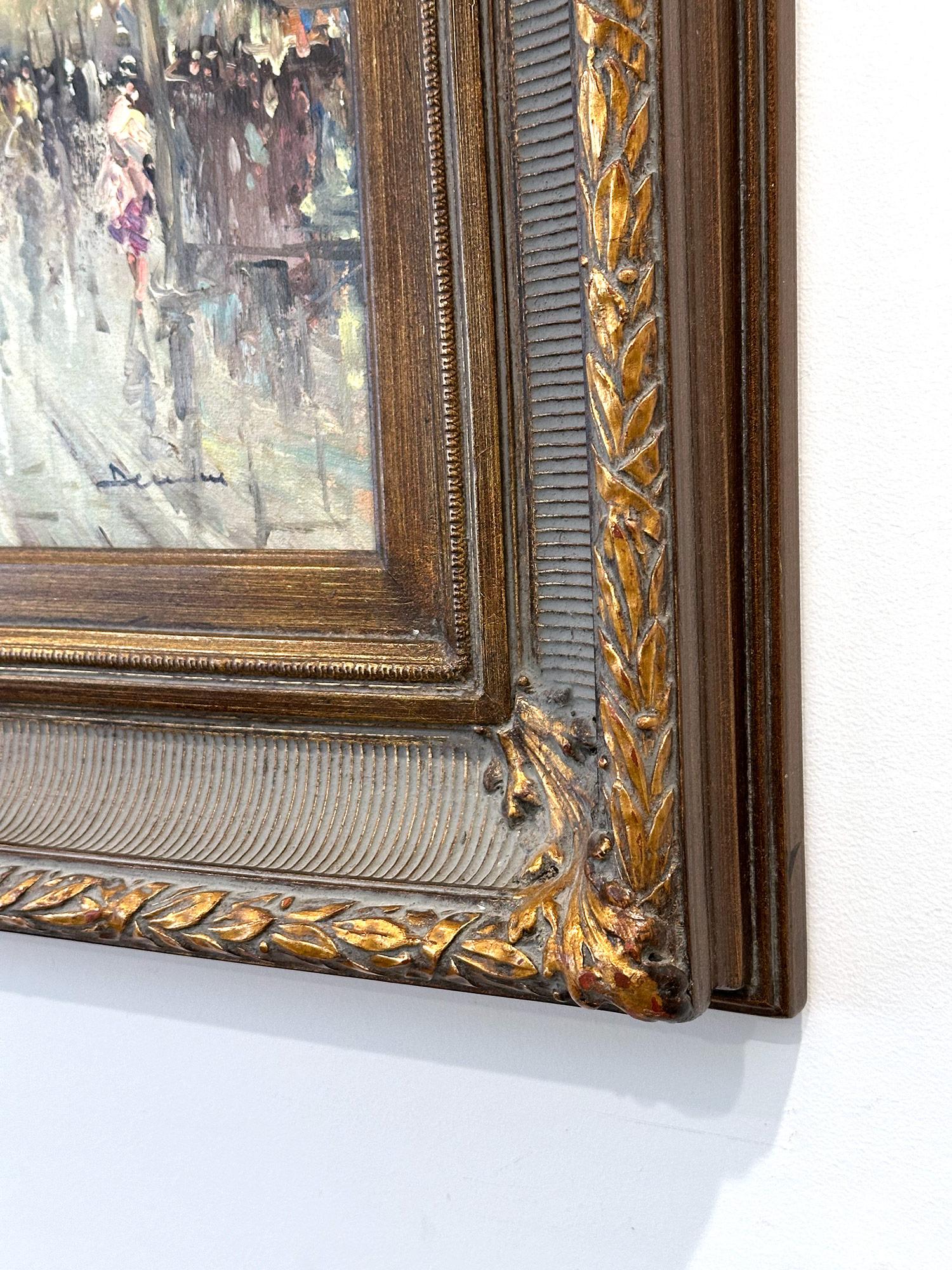 « Day by the Palais Garnier », peinture à l'huile post-impressionniste du 20e siècle encadrée en vente 11