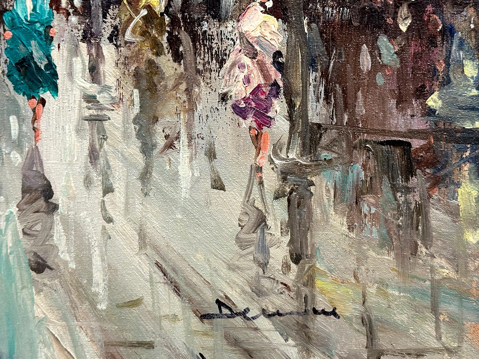 « Day by the Palais Garnier », peinture à l'huile post-impressionniste du 20e siècle encadrée en vente 2