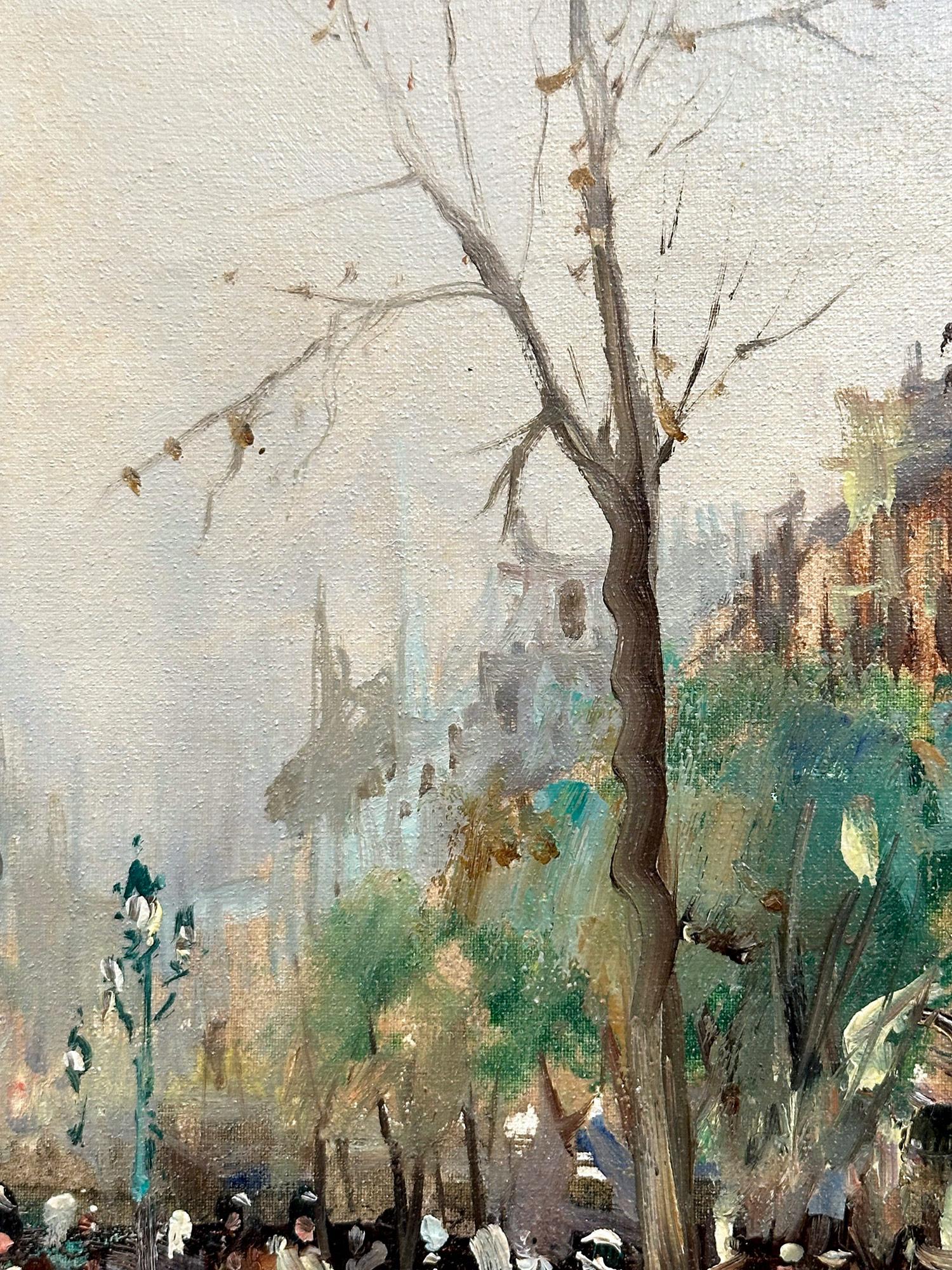 « Day by the Palais Garnier », peinture à l'huile post-impressionniste du 20e siècle encadrée en vente 3