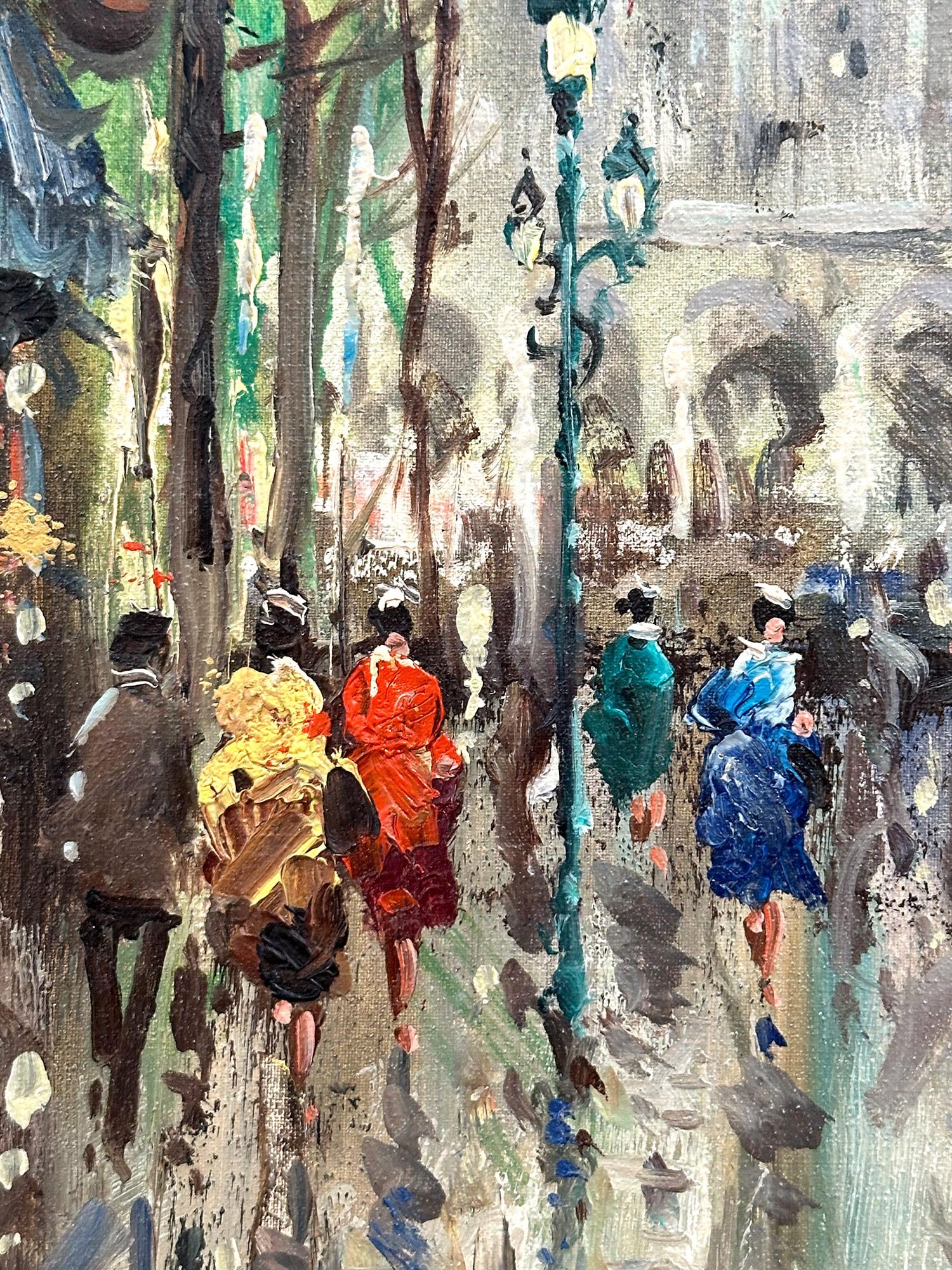 « Day by the Palais Garnier », peinture à l'huile post-impressionniste du 20e siècle encadrée en vente 5