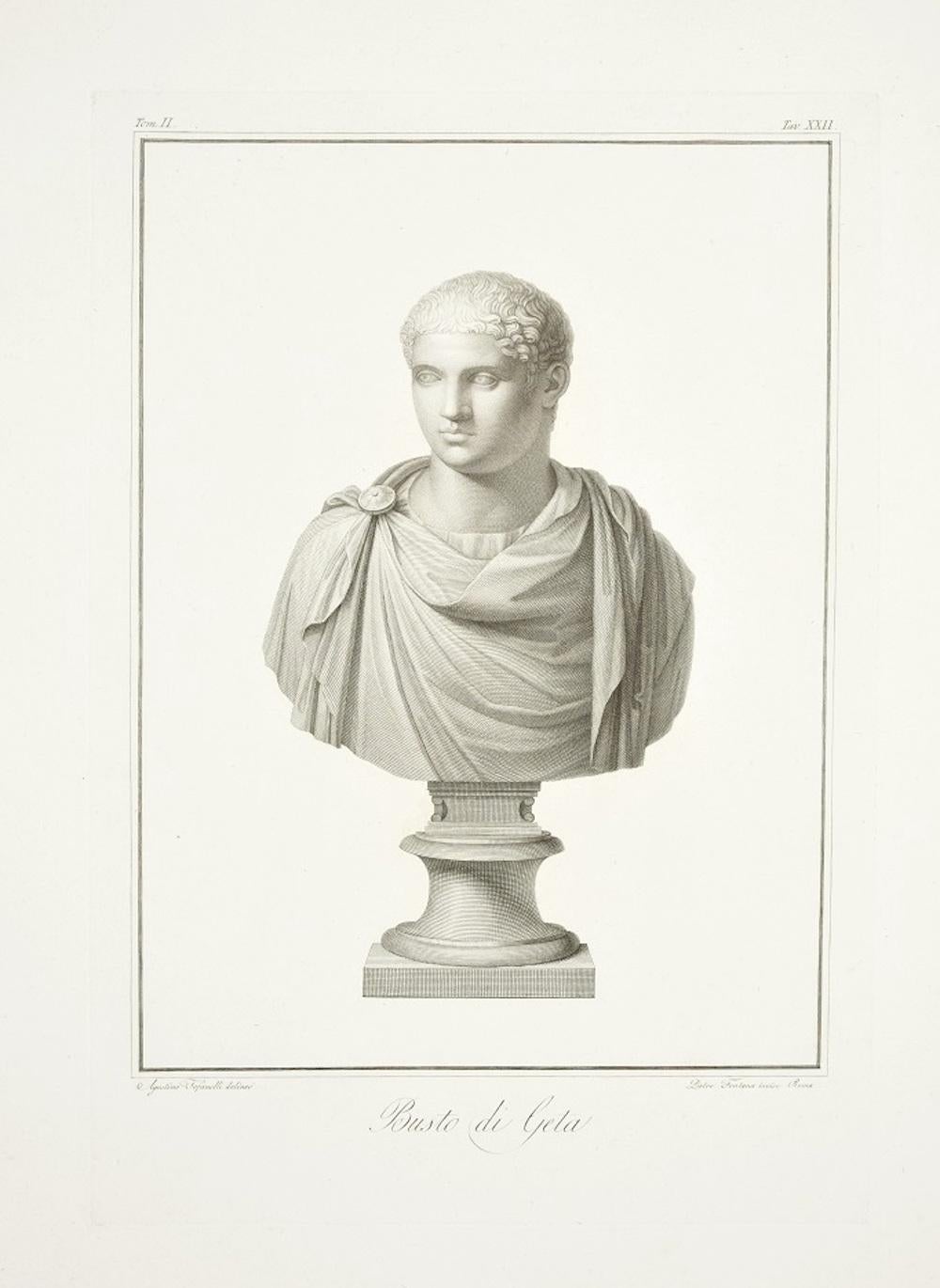 Bust of Geta - by P. Fontana - 1821