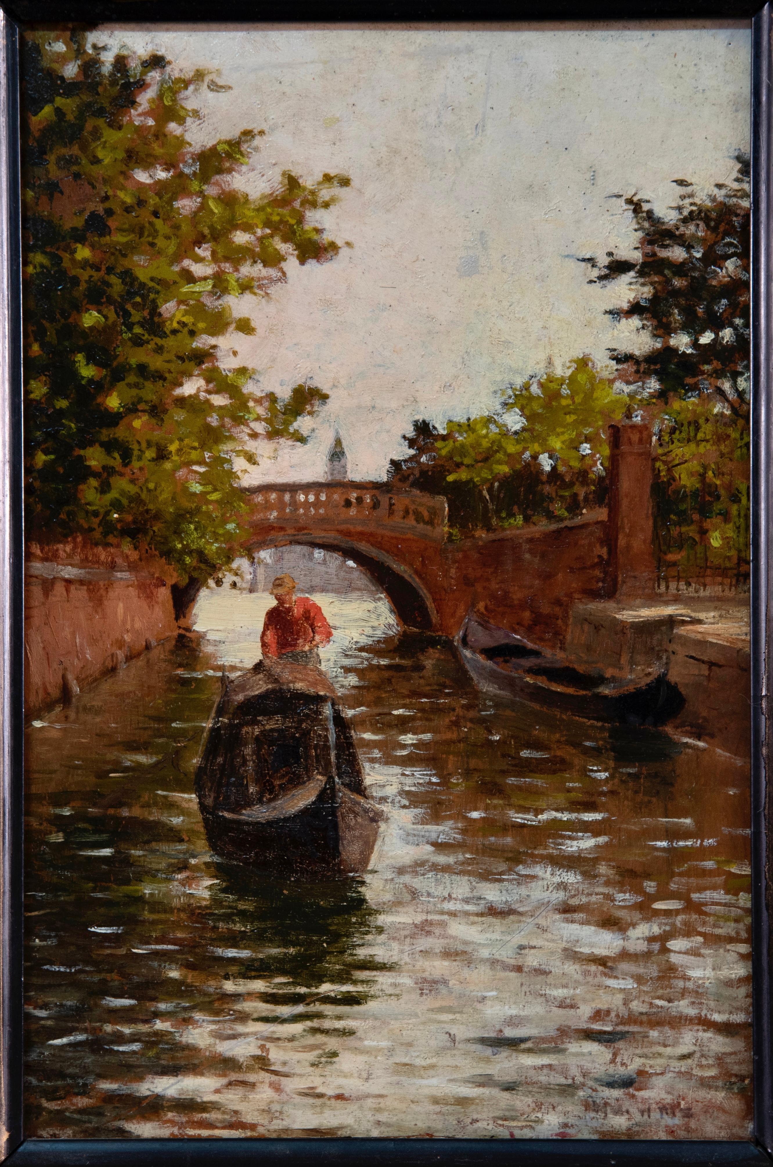 Paysage vénitien d'époque italienne de Pietro Fragiacomo en vente 1