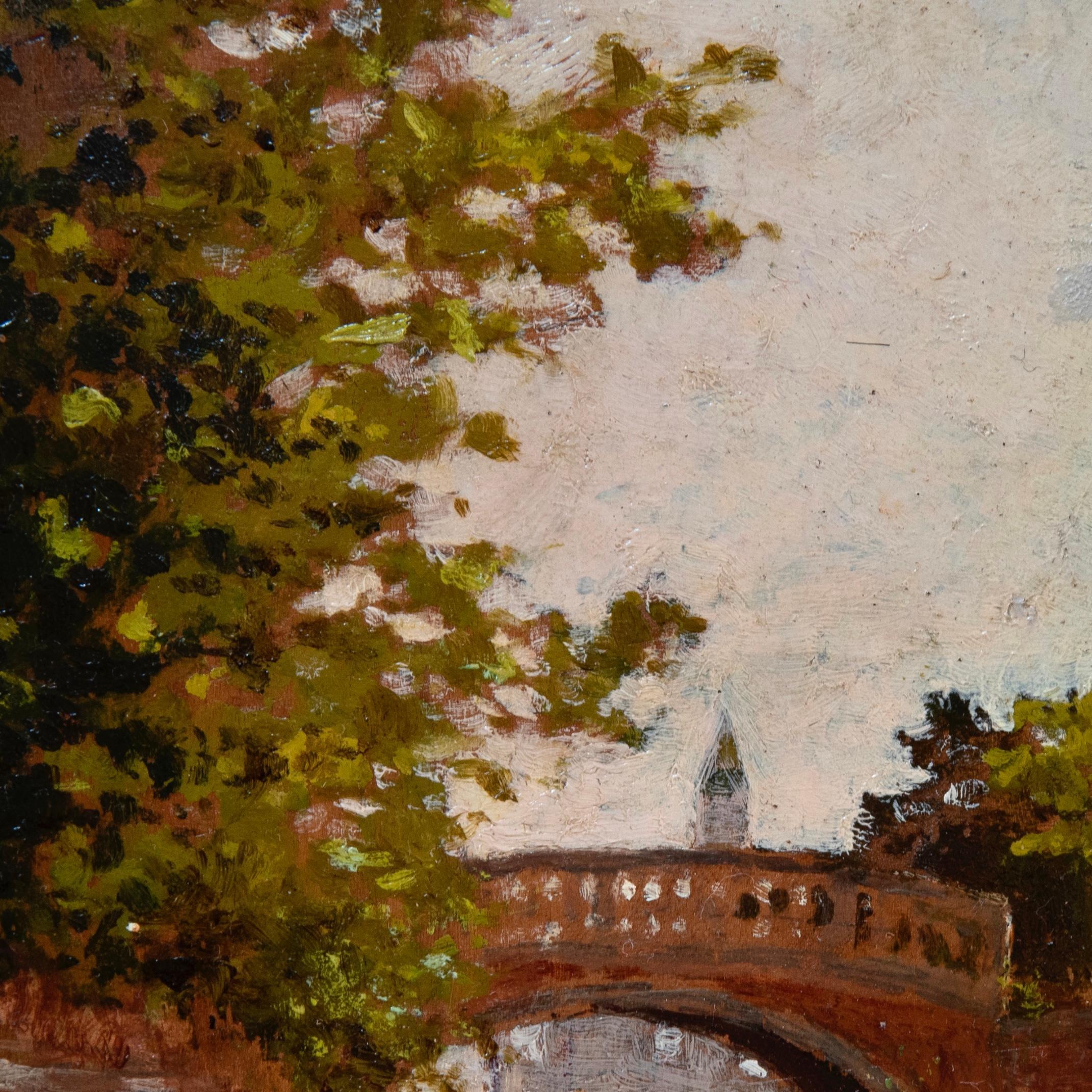 Pietro Fragiacomo Période italienne Paysage vénitien en vente 2