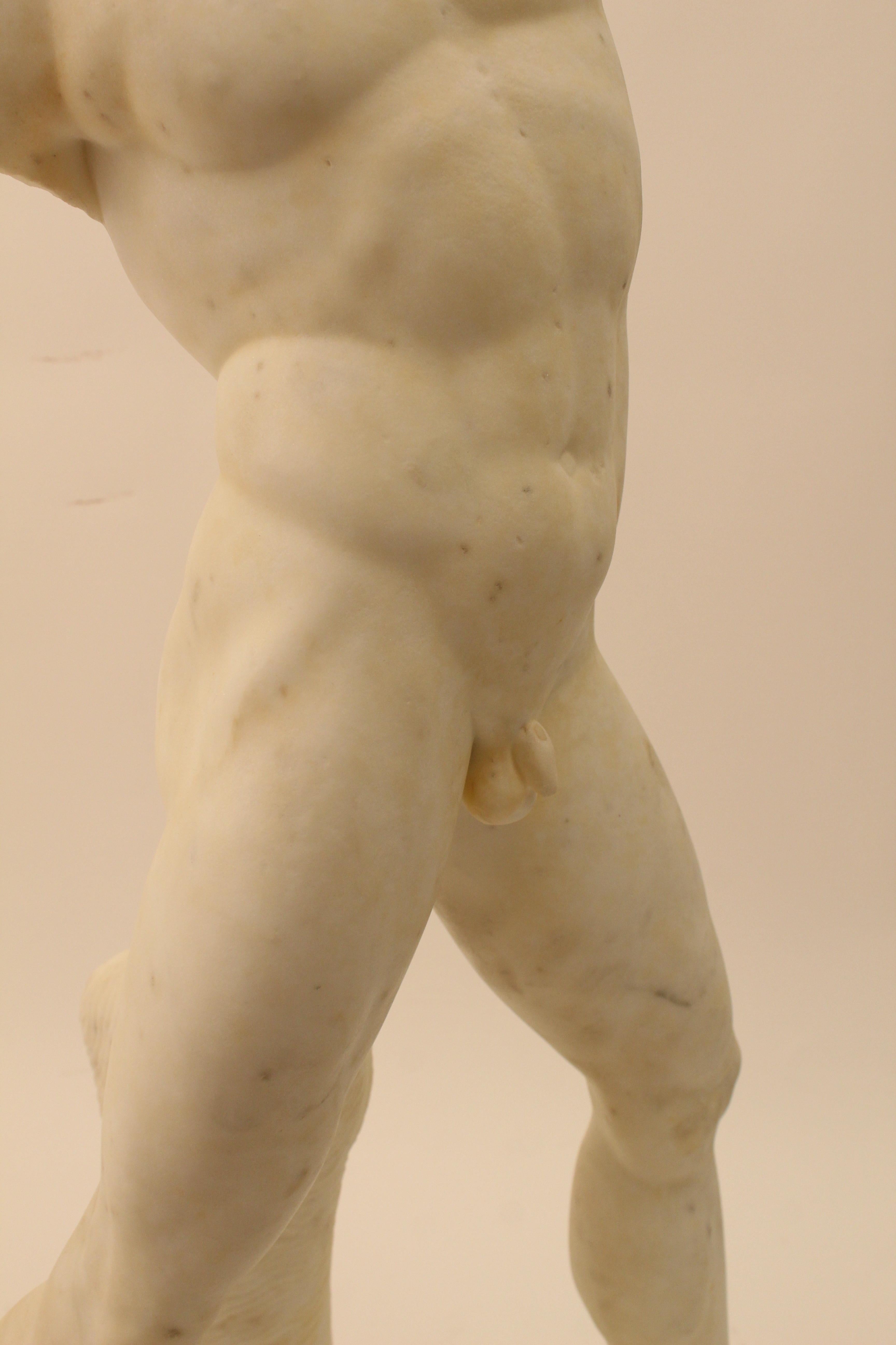 Pietro Franchi Signed White Marble Classical Statue, Italian, 19th Century 2