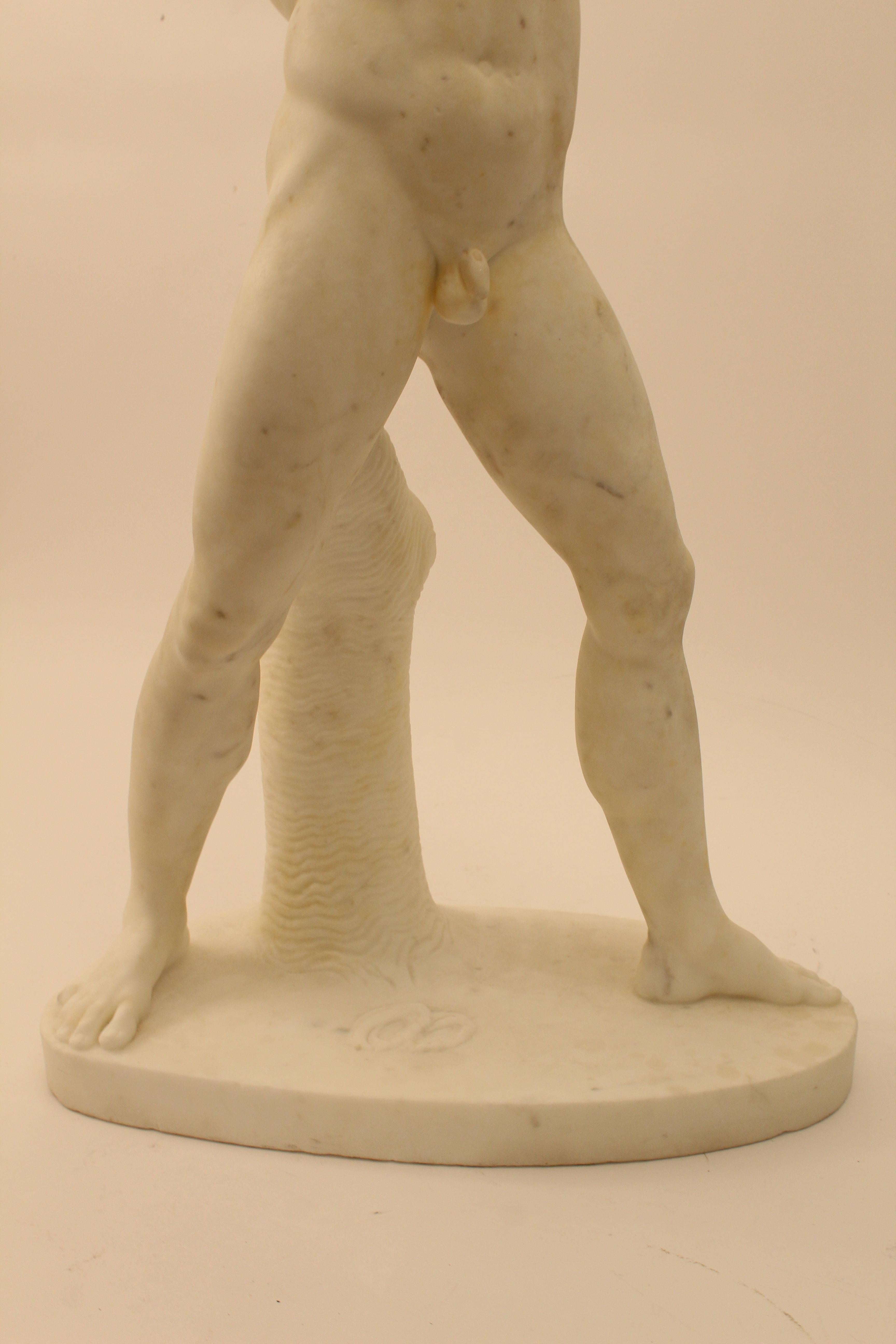 Pietro Franchi Signed White Marble Classical Statue, Italian, 19th Century 5