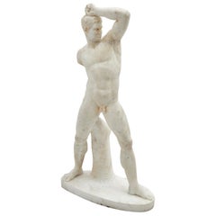 Pietro Franchi Signed White Marble Classical Statue, Italian, 19th Century