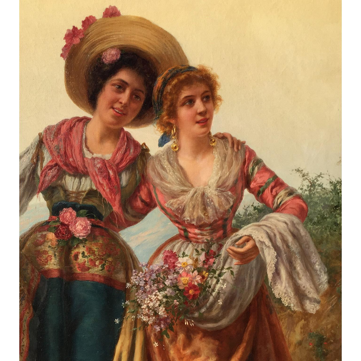 A Very Fine and Large Oil on Canvas 