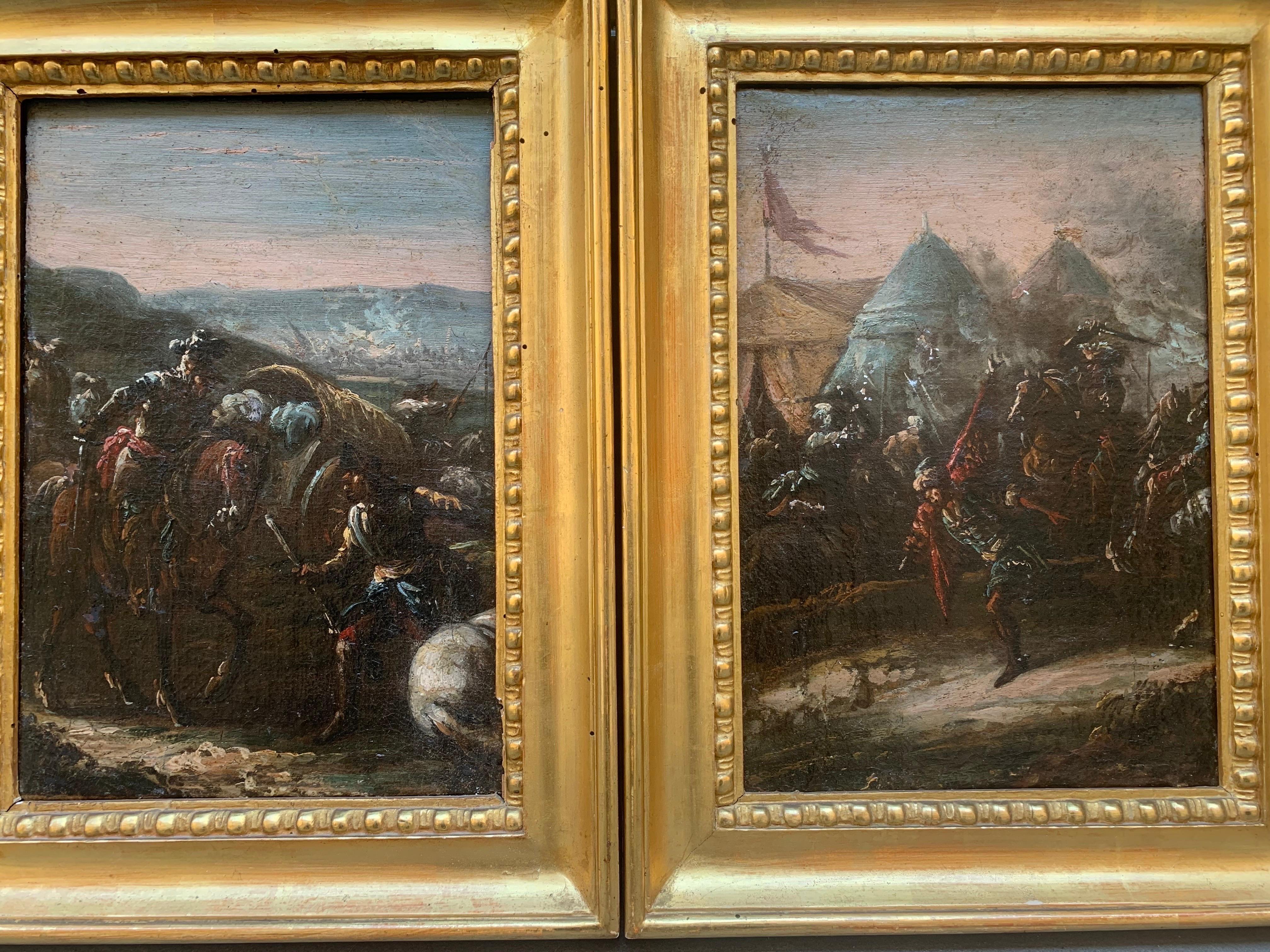 Military Camp Scene and Battle. Pietro Graziani (XVII/XVIII secolo), entourage in vendita 12