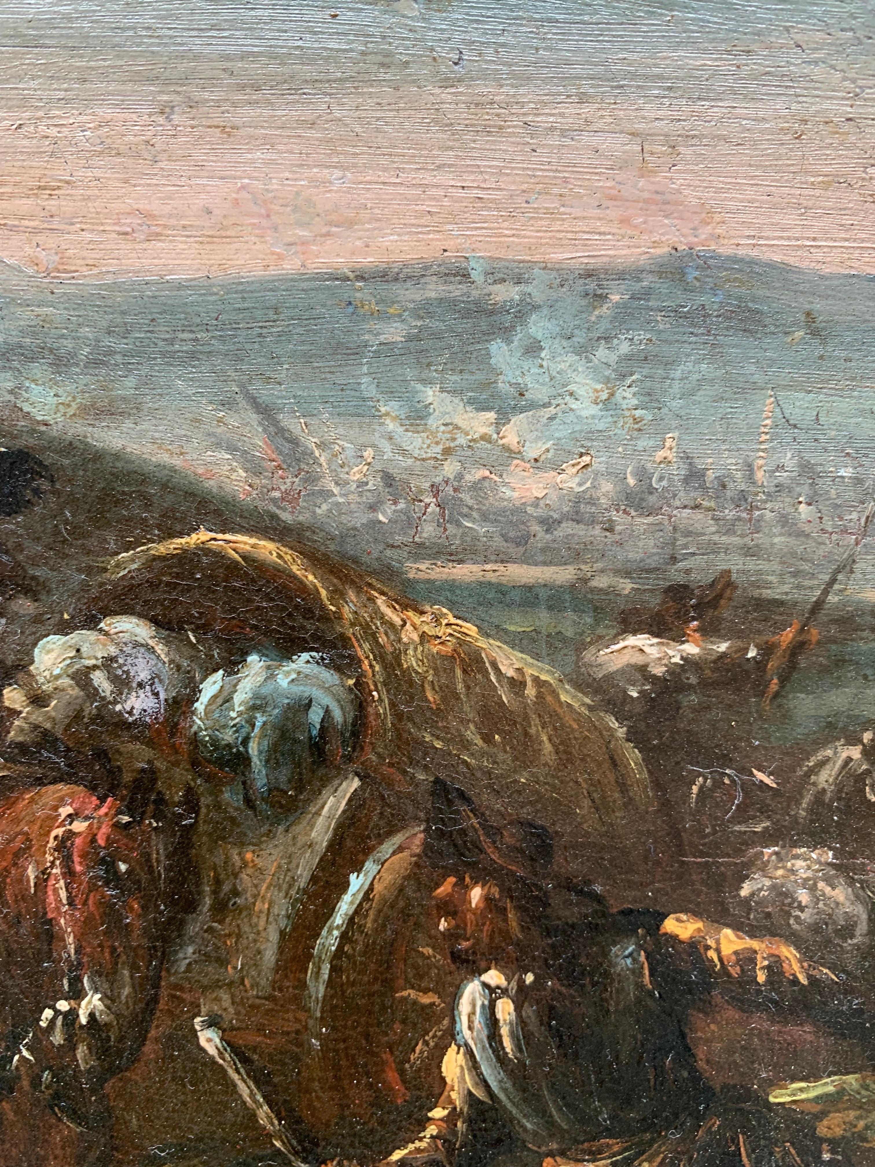 Military Camp Scene and Battle. Pietro Graziani (XVII/XVIII secolo), entourage in vendita 4