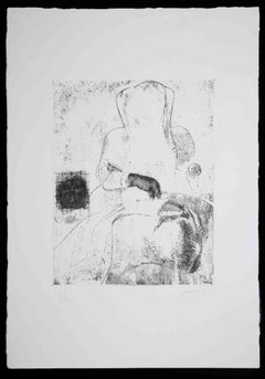 The Figure - Original Etching and Drypoint by Pietro Guccione - 1964