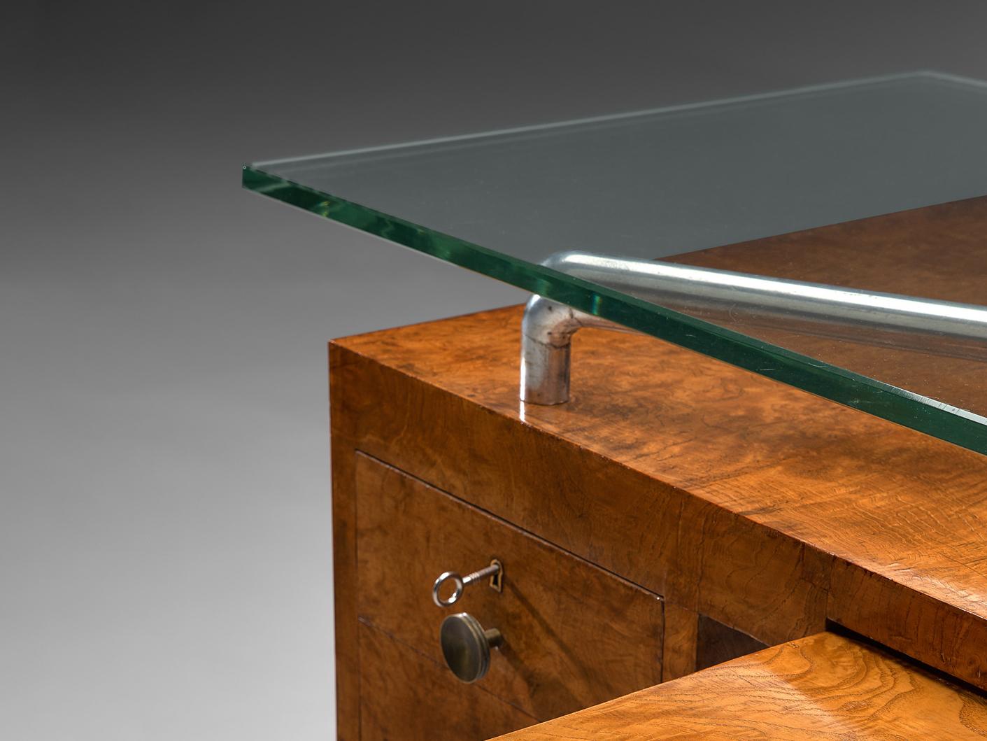 Mid-20th Century Pietro Lingeri Desk in Briar Root Veneer  For Sale