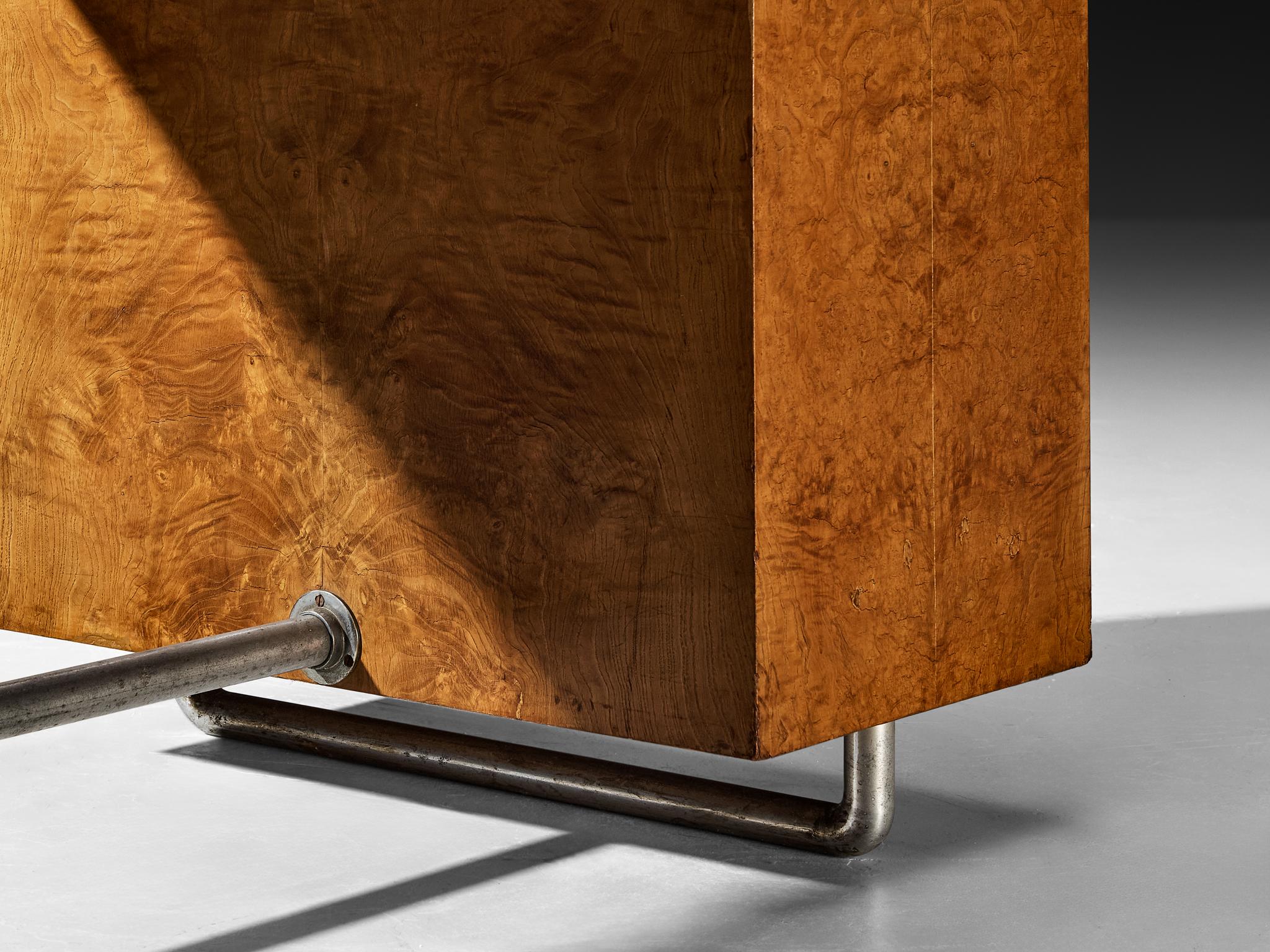 Bureau rationaliste Pietro Lingeri des années 1930 en placage de racine de bruyère en vente 3