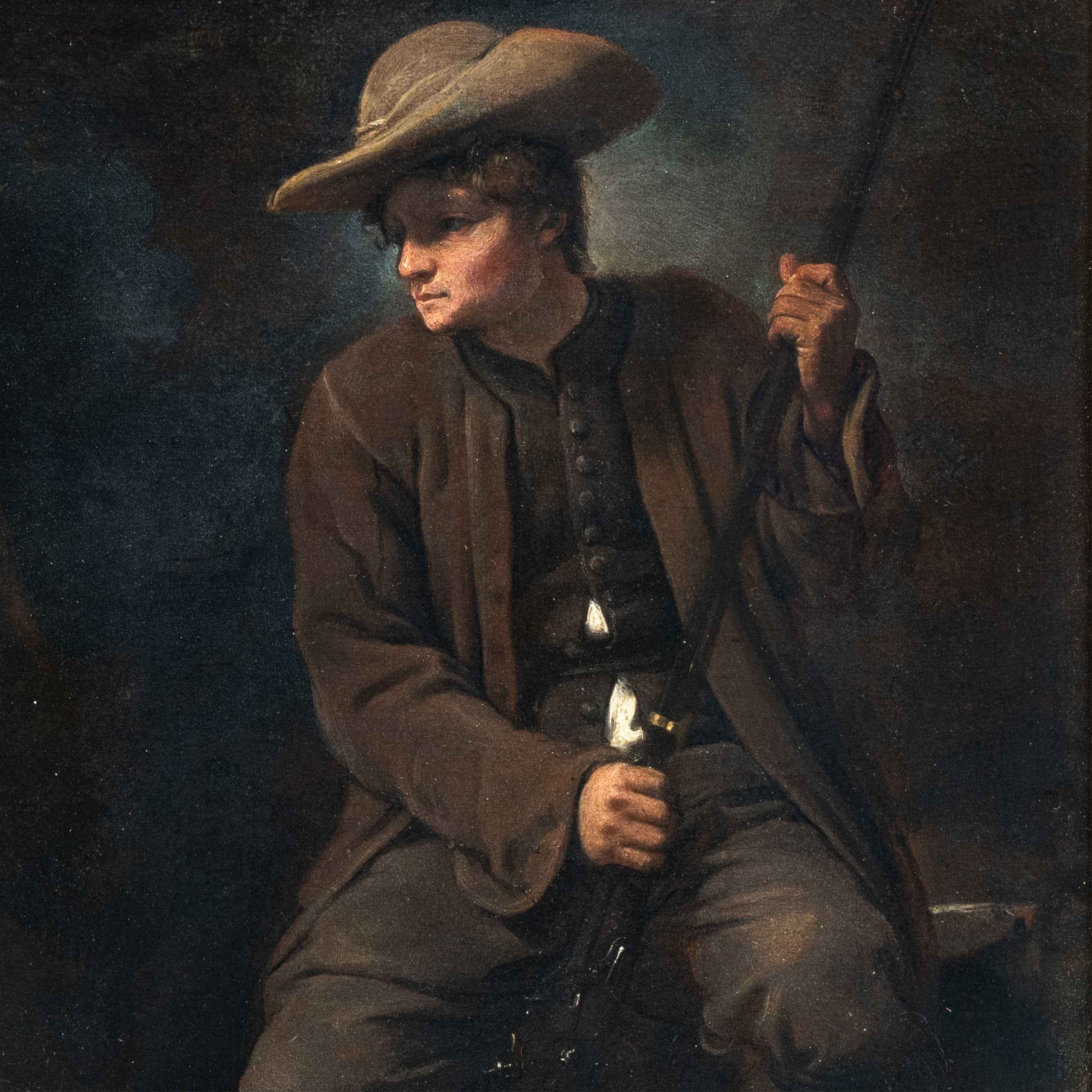 Pietro Longhi (Venetian master) - 18th century figure painting - Hunter For Sale 1