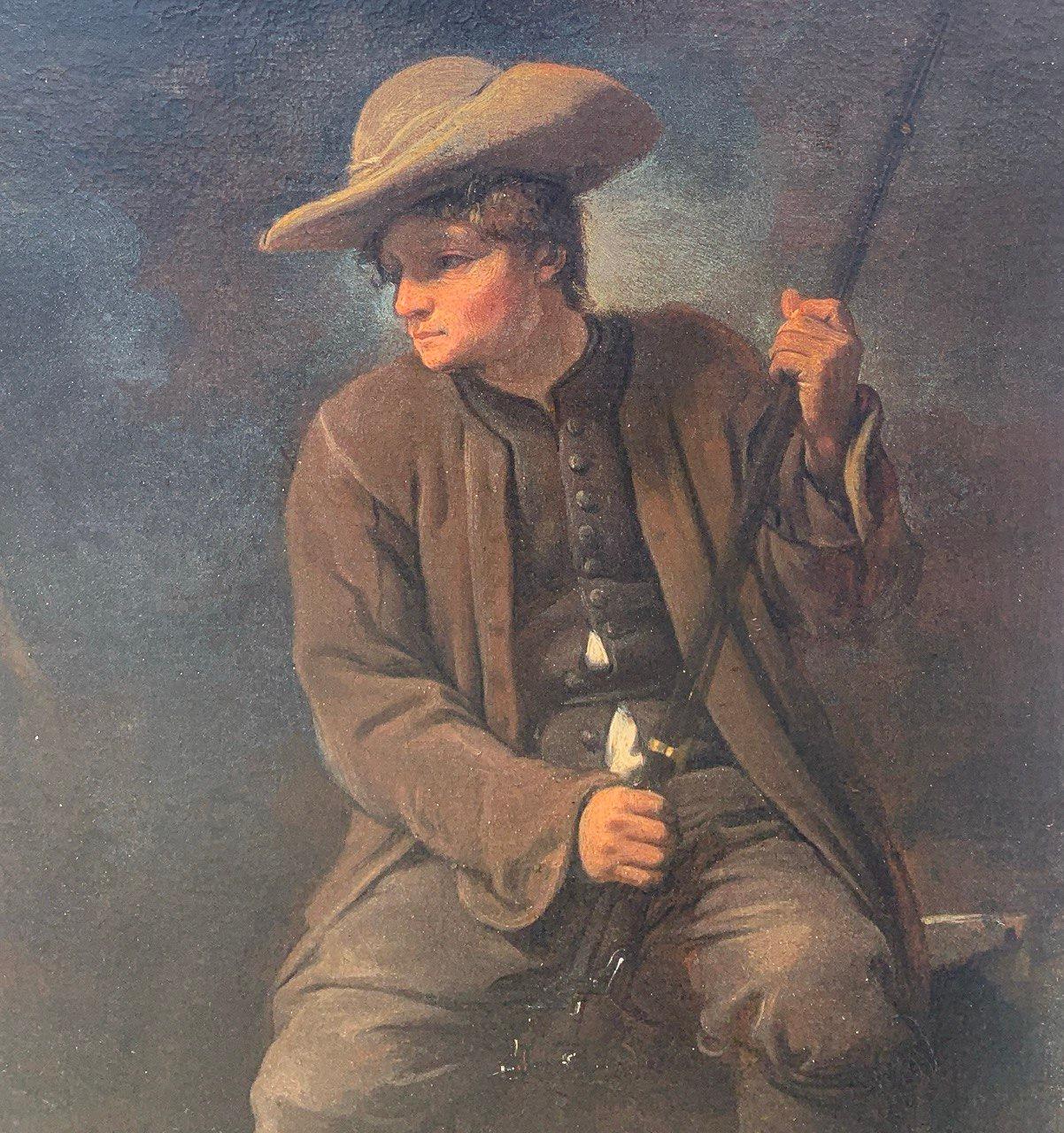 Pietro Longhi (Venetian master) - 18th century figure painting - Hunter For Sale 3