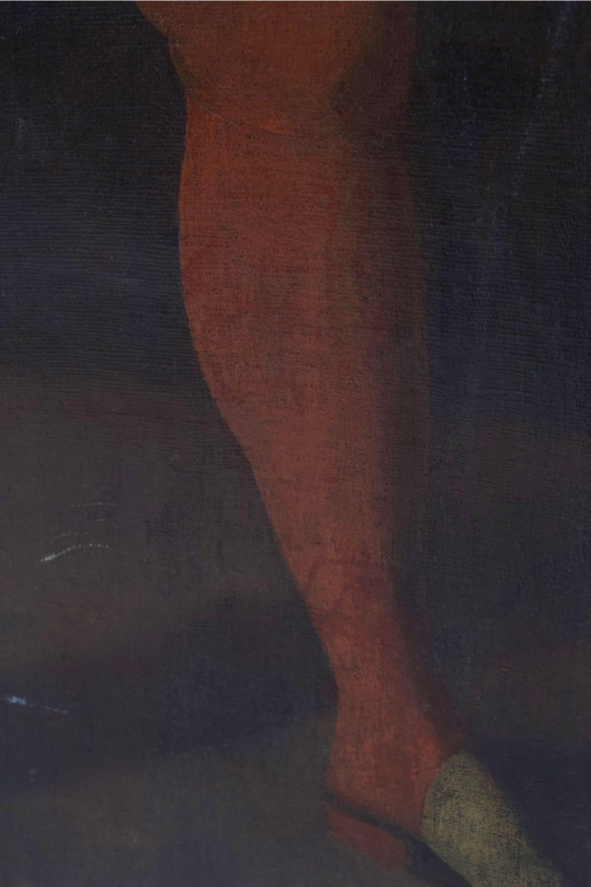 Oiled Pietro Longhi Antique Venetian Pantalone Painting 'Attr.'