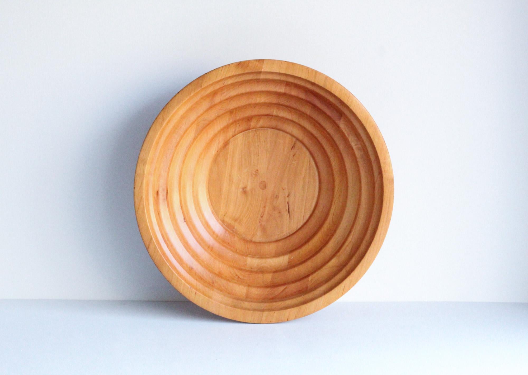 Mid-Century Modern Pietro Manzoni Large Wood Bowl, Italy, 1960s