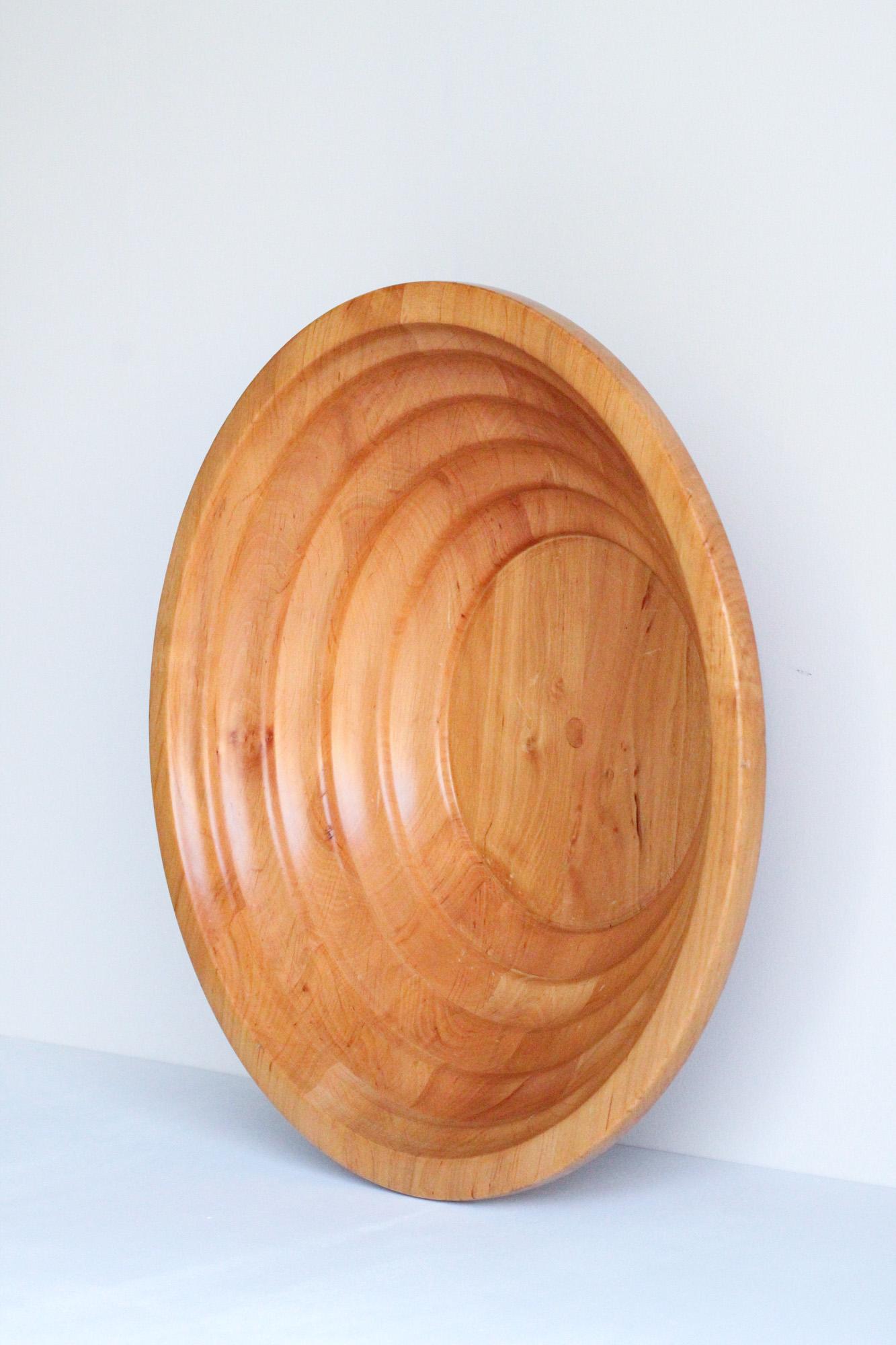 Hand-Crafted Pietro Manzoni Large Wood Bowl, Italy, 1960s