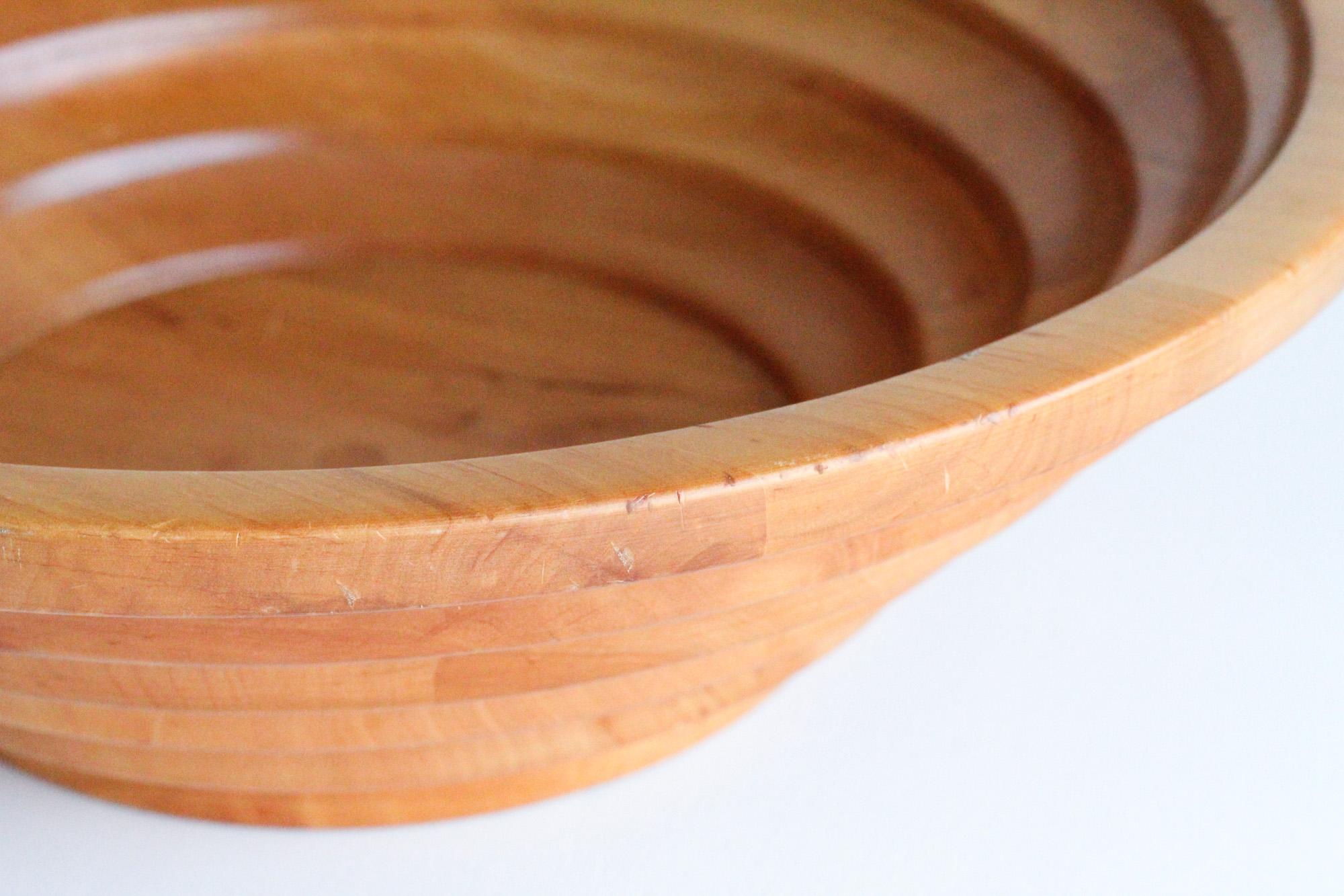 Pietro Manzoni Large Wood Bowl, Italy, 1960s In Good Condition In San Diego, CA