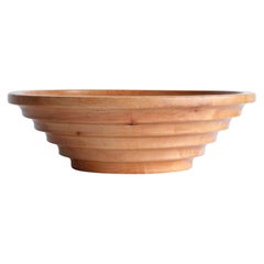 Vintage Pietro Manzoni Large Wood Bowl, Italy, 1960s