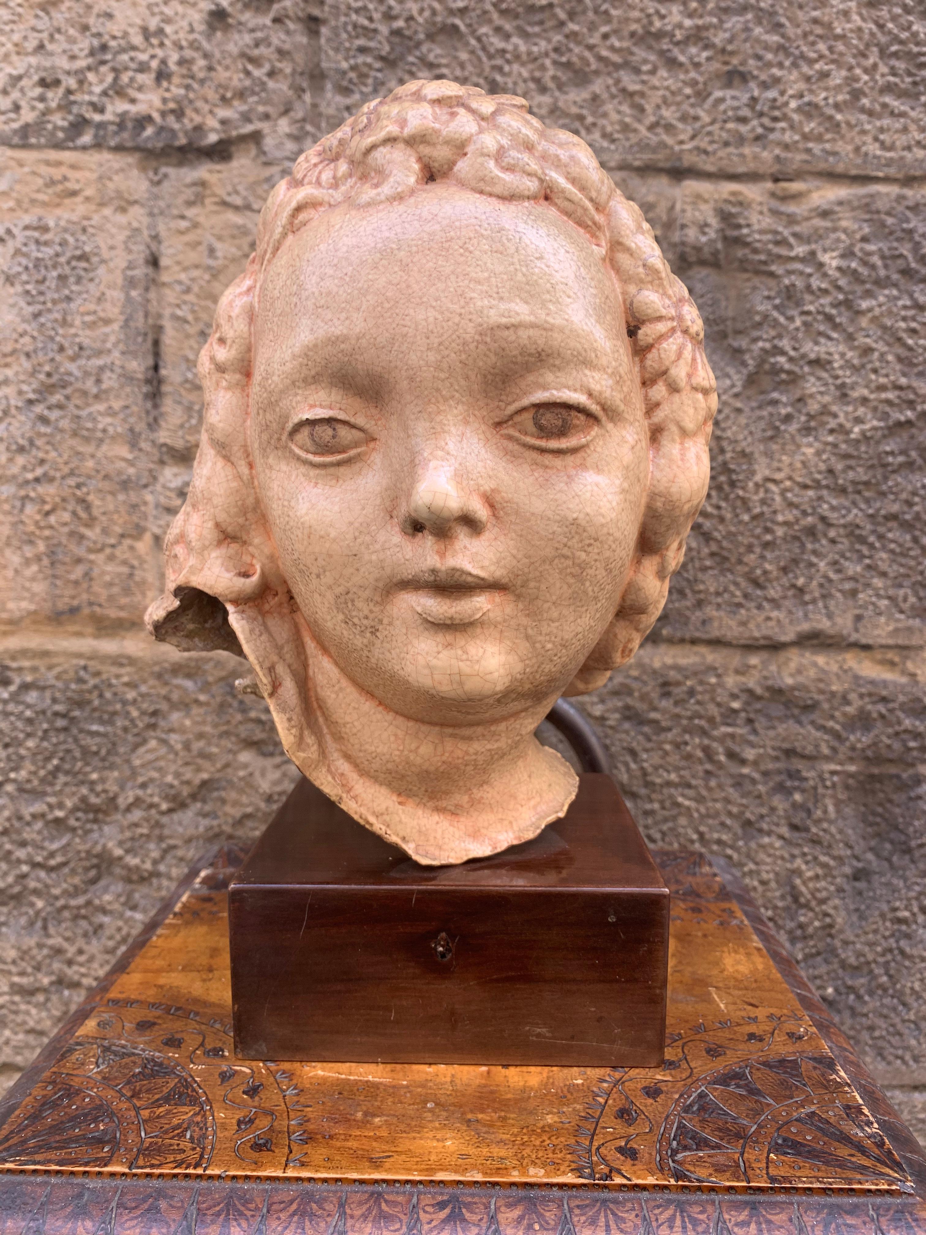 Pietro Melandri, Faenza (1885-1976). Head of a young girl. 7