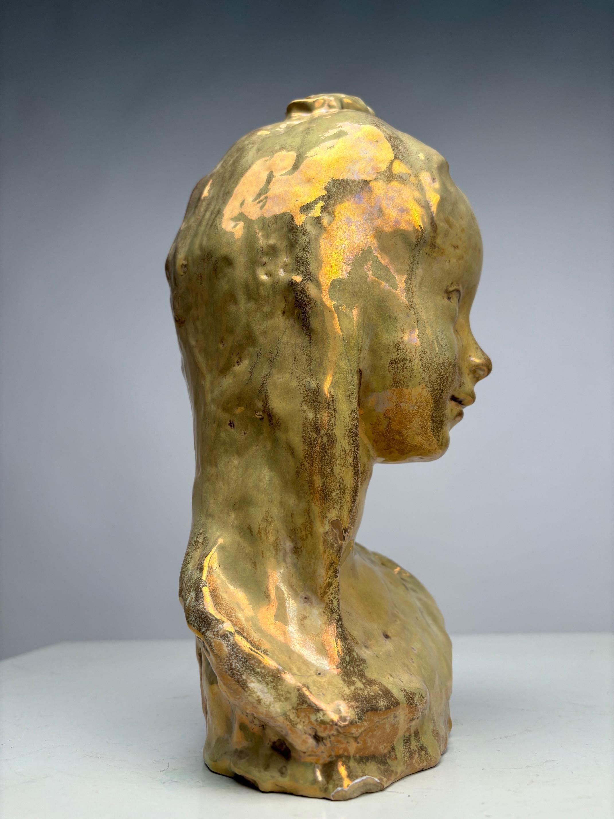 Pietro Melandri, Cabeza de niña basada en un diseño de Domenico Matteucci (Firmado) en venta 1
