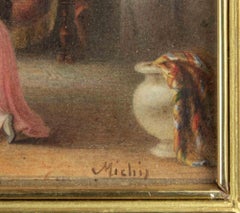 Courtesan Scene - Paint by Pietro Michis - Late 19th Century