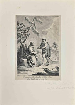 Pan mit Cristo – Holzschnittdruck von Pietro Monaco – 18. Jahrhundert