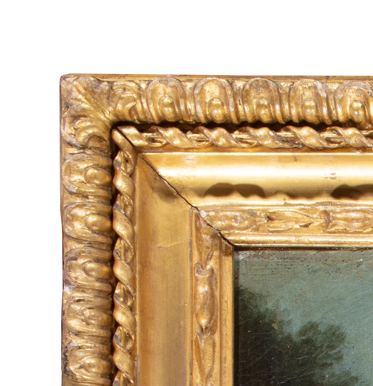 Paesaggio del XVII secolo di Pietro Montanini Olio su tela in vendita 2