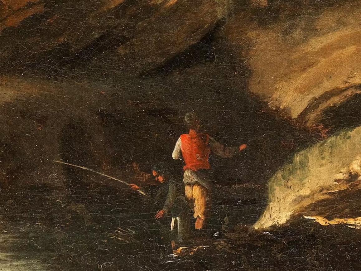 17th Century by Pietro Montanini Landscape Oil on Canvas For Sale 3