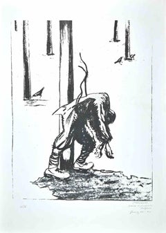 Prisoner - Original Lithograph by Pietro Morando  - Mid-20th Century