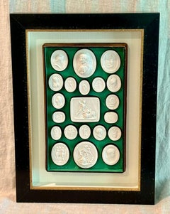 Pietro Paoletti Style Intaglio or Impronte 1214Tray in a Shadow Box Frame