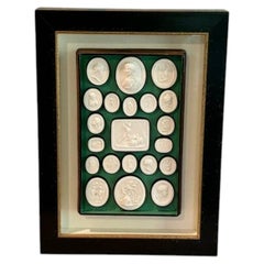 Pietro Paoletti Style Intaglio or Impronte 1214Tray in a Shadow Box Frame