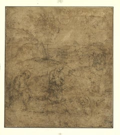 Pietro Perugino 'Il Compianto per Cristo' 1930- Litografia