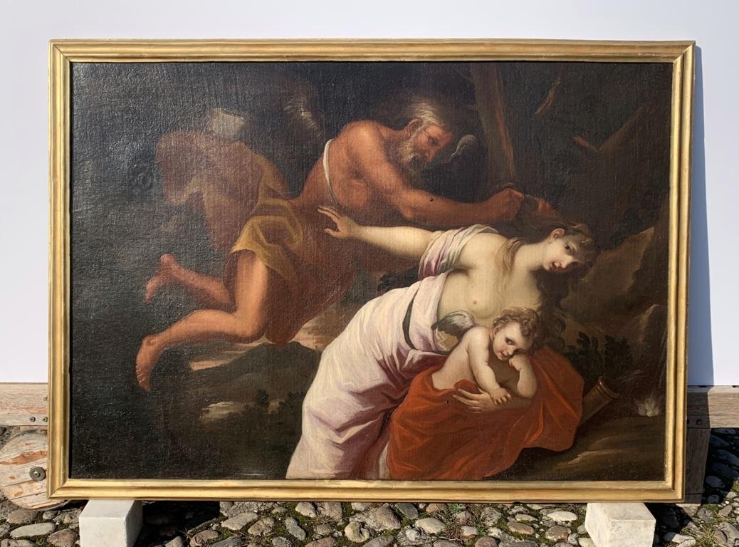 Pietro Ricchi attributed - 17th century Italian figure painting - Venus Cupid  1