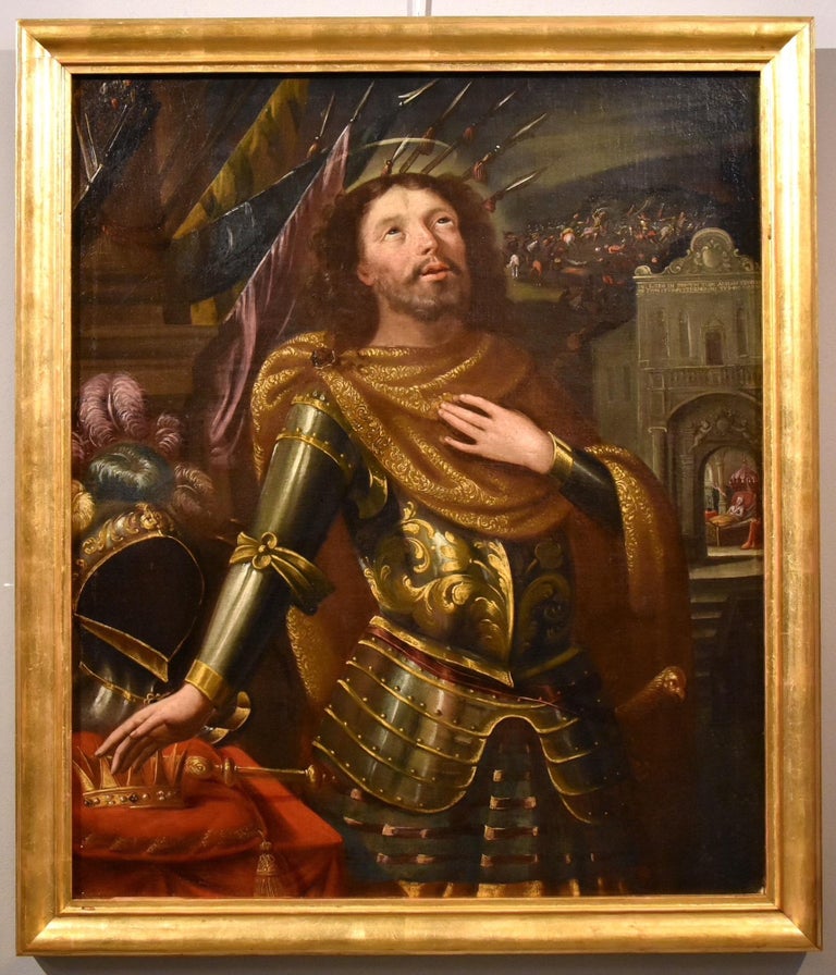 Pietro Sorri (San Gusmè, Siena, 1556-Siena, 1622) Portrait Painting - St. Louis Louis IX King France Sorri Paint Oil on canvas Old master 17thCentury 