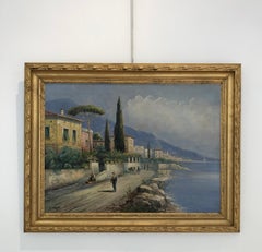 Southern Coastal Road with Cedars and Pines, Early 20th Century