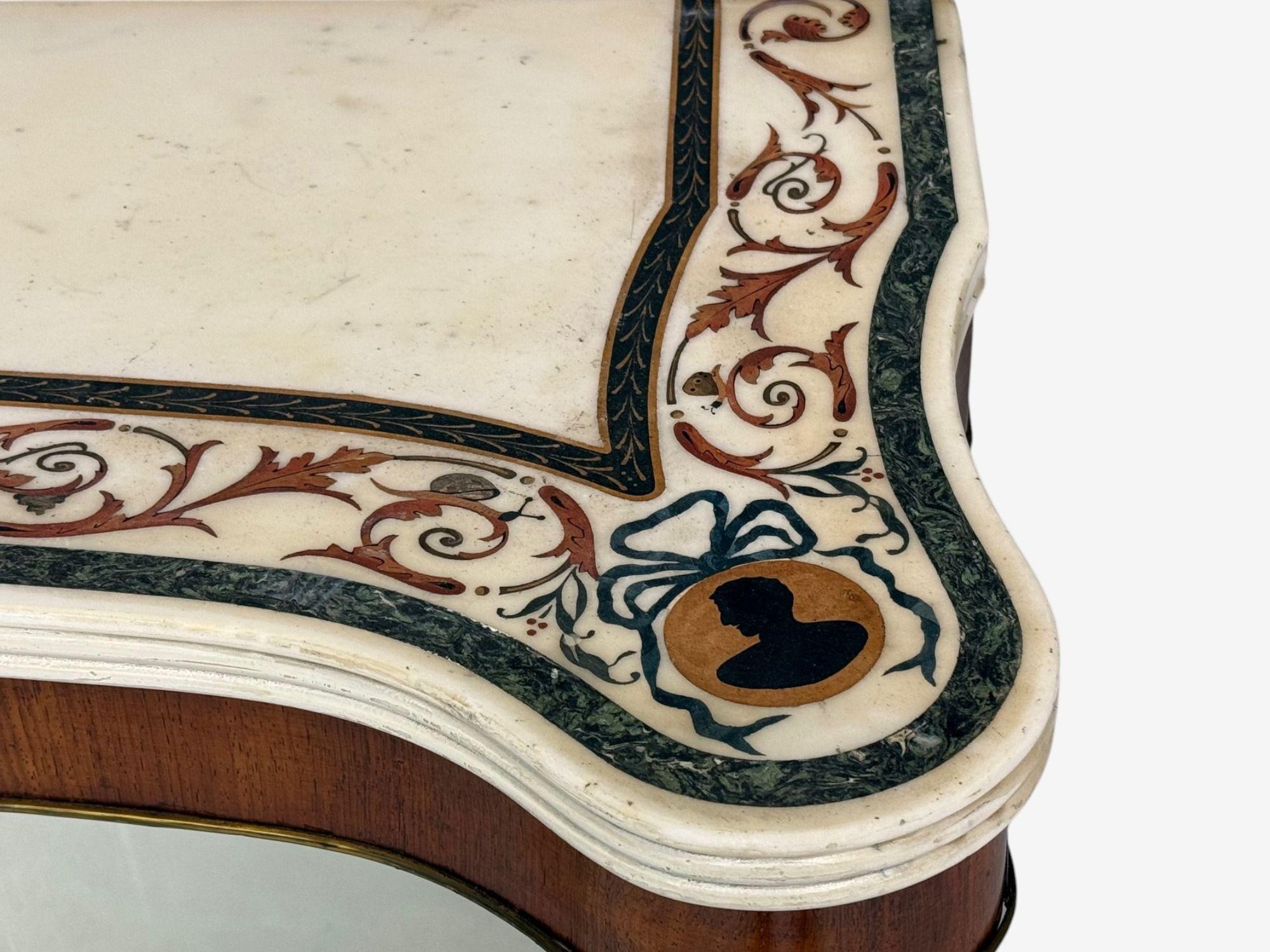 Pietto Bossi attr, Scagliola Marble, Giltwood, Mirrored Consoles, Italy, 18th c For Sale 10