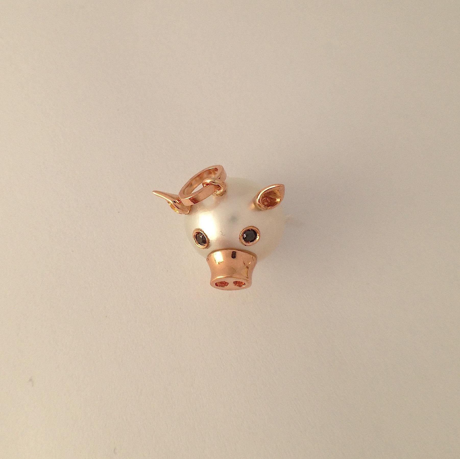 pig with pearl necklace